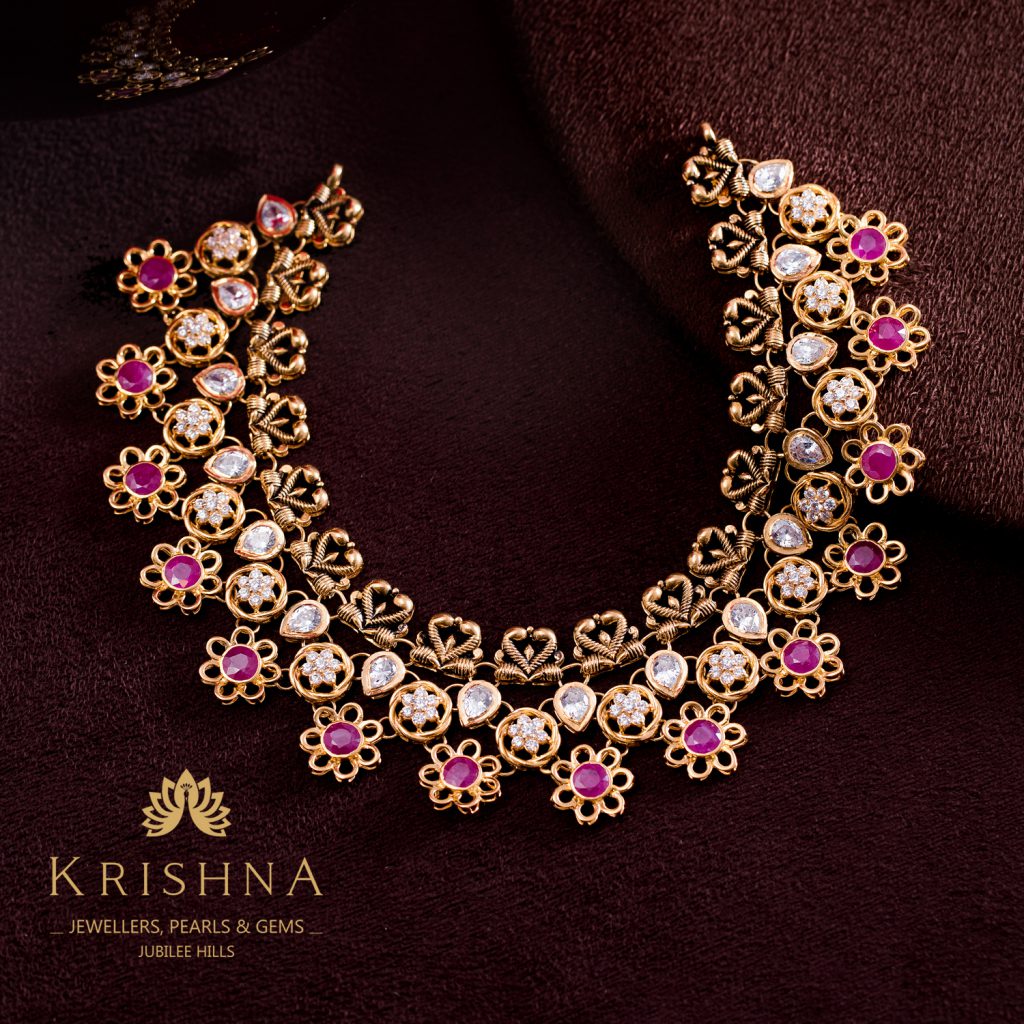 10 Diamond Necklace designs to accentuate your dress - Krishna ...