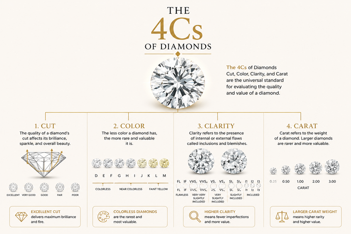 Diamond 4Cs Guide How to Choose Cut, Colour, Clarity, Carat