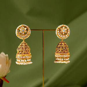 Bridal Gold Jhumka Designs for Muhurtham A Traditional South Indian Guide