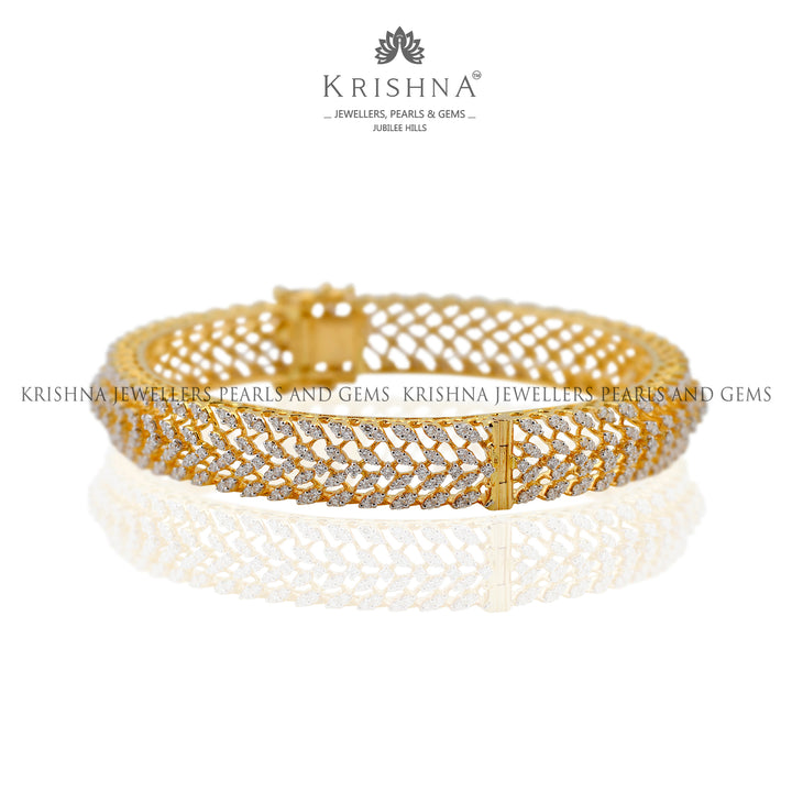 Sparkling Diamond Bangle - Krishna Jewellers Pearls and Gems