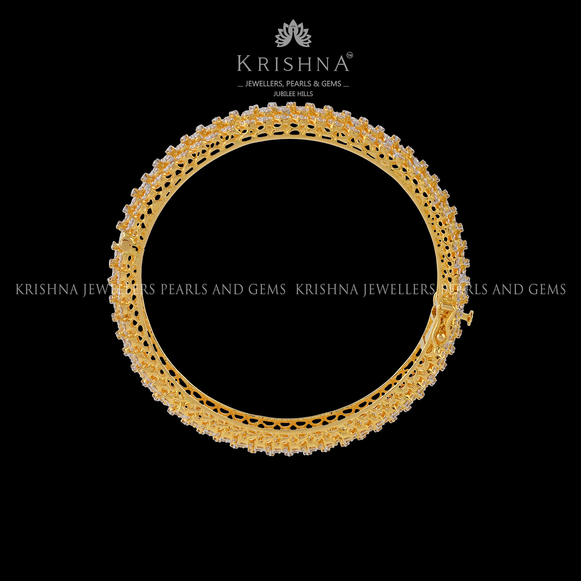 Sparkling Diamond Bangle - Krishna Jewellers Pearls and Gems