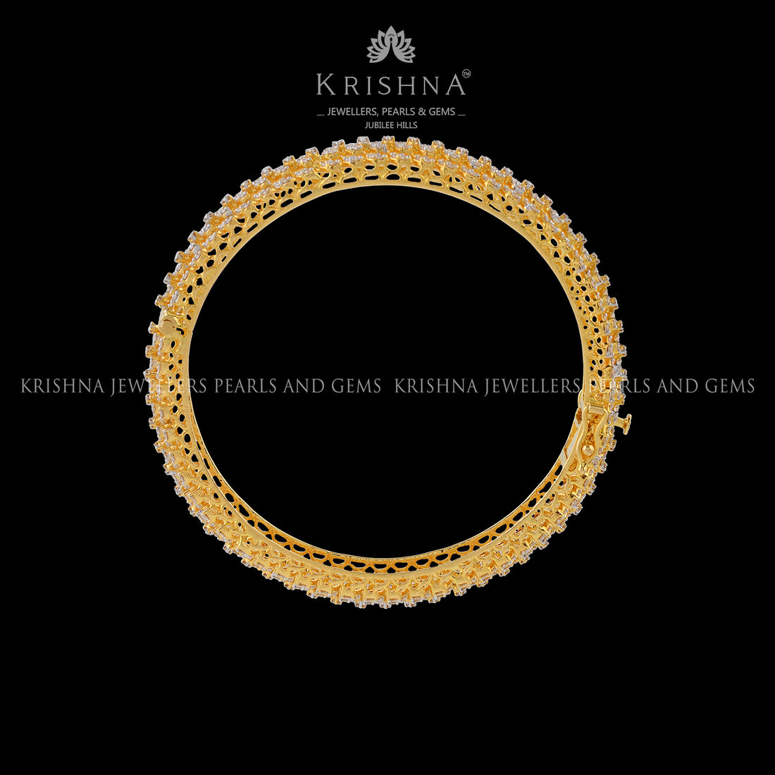 Sparkling Diamond Bangle - Krishna Jewellers Pearls and Gems