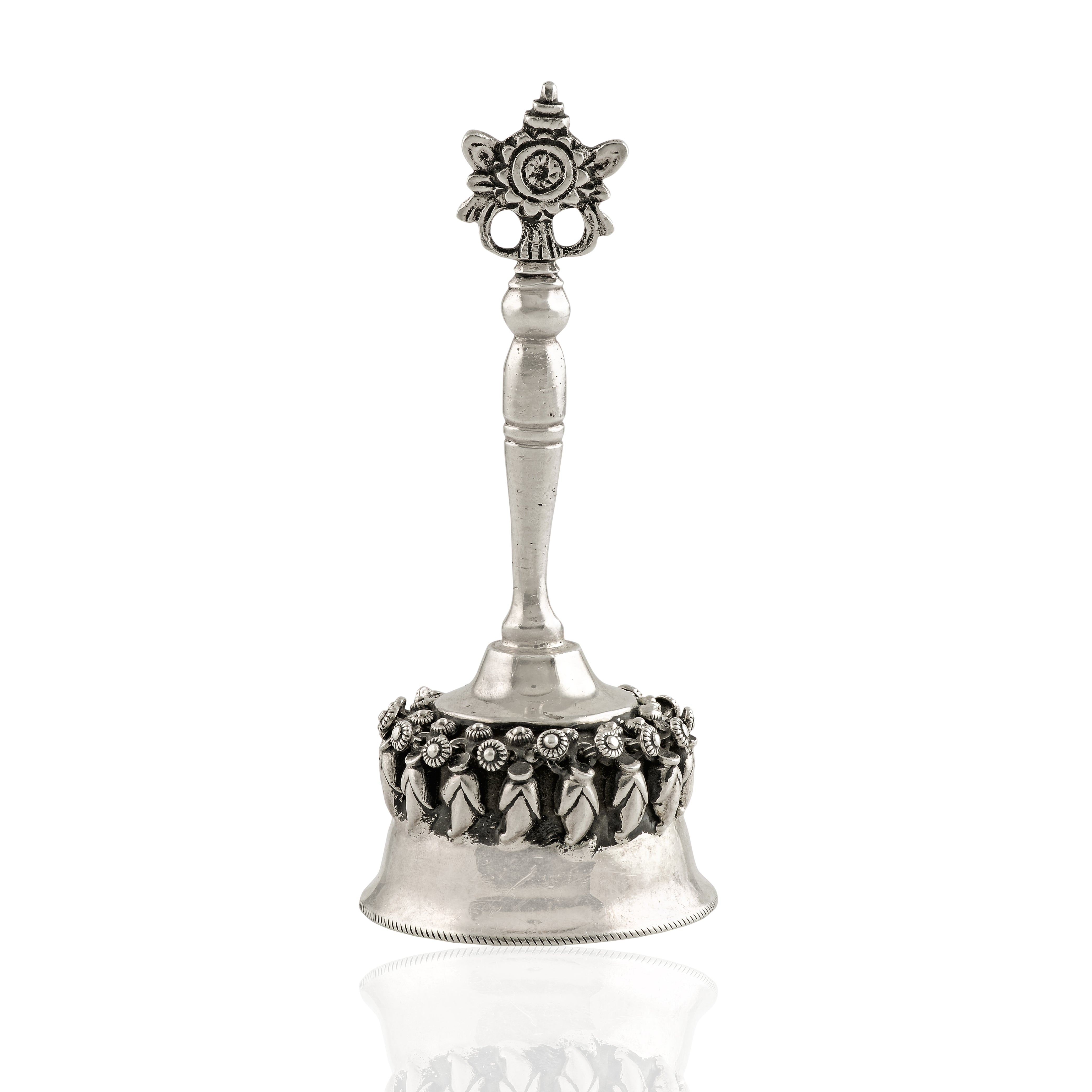 Shanka-Chakra Silver Pooja Bell - Krishna Jewellers Pearls and Gems