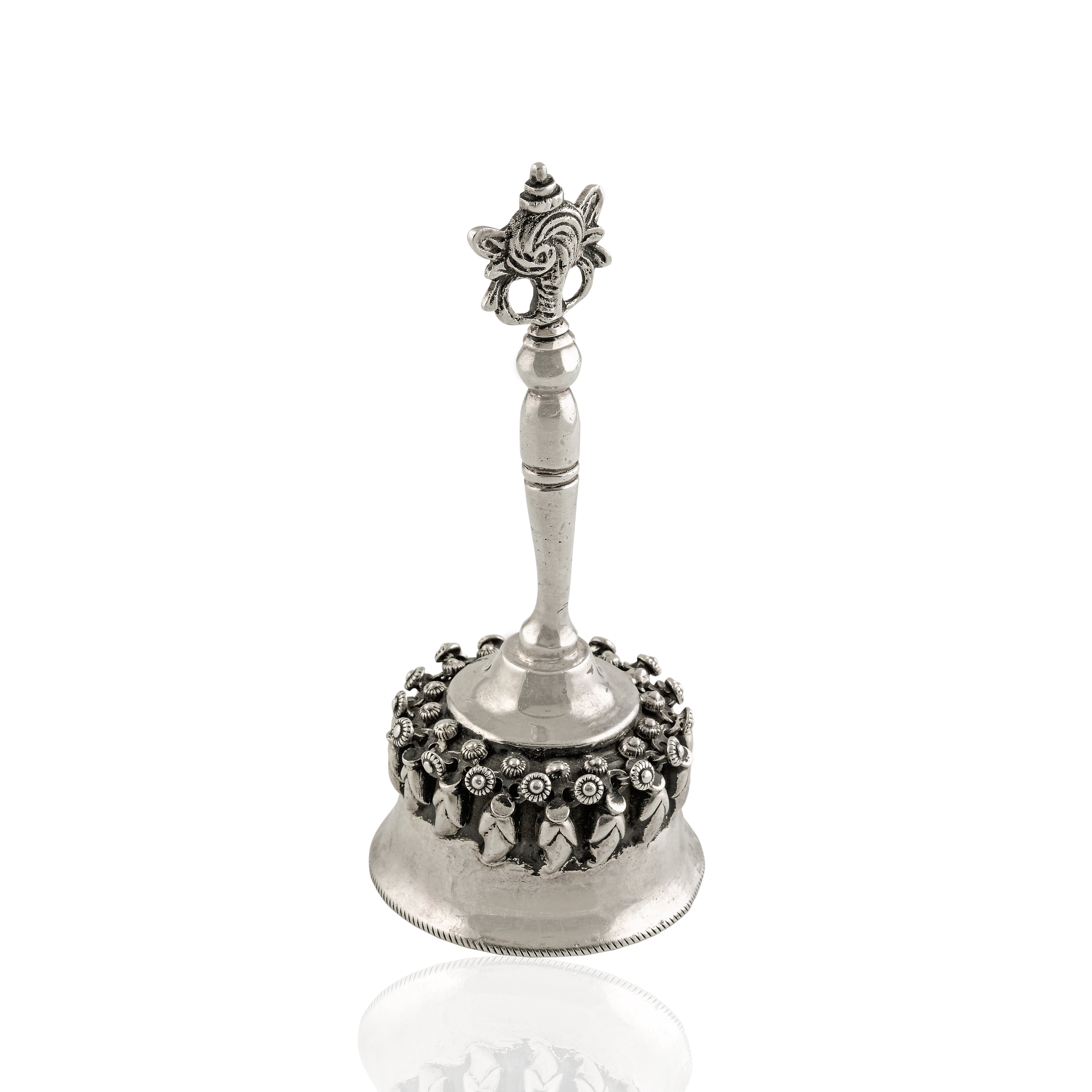 Shanka-Chakra Silver Pooja Bell - Krishna Jewellers Pearls and Gems