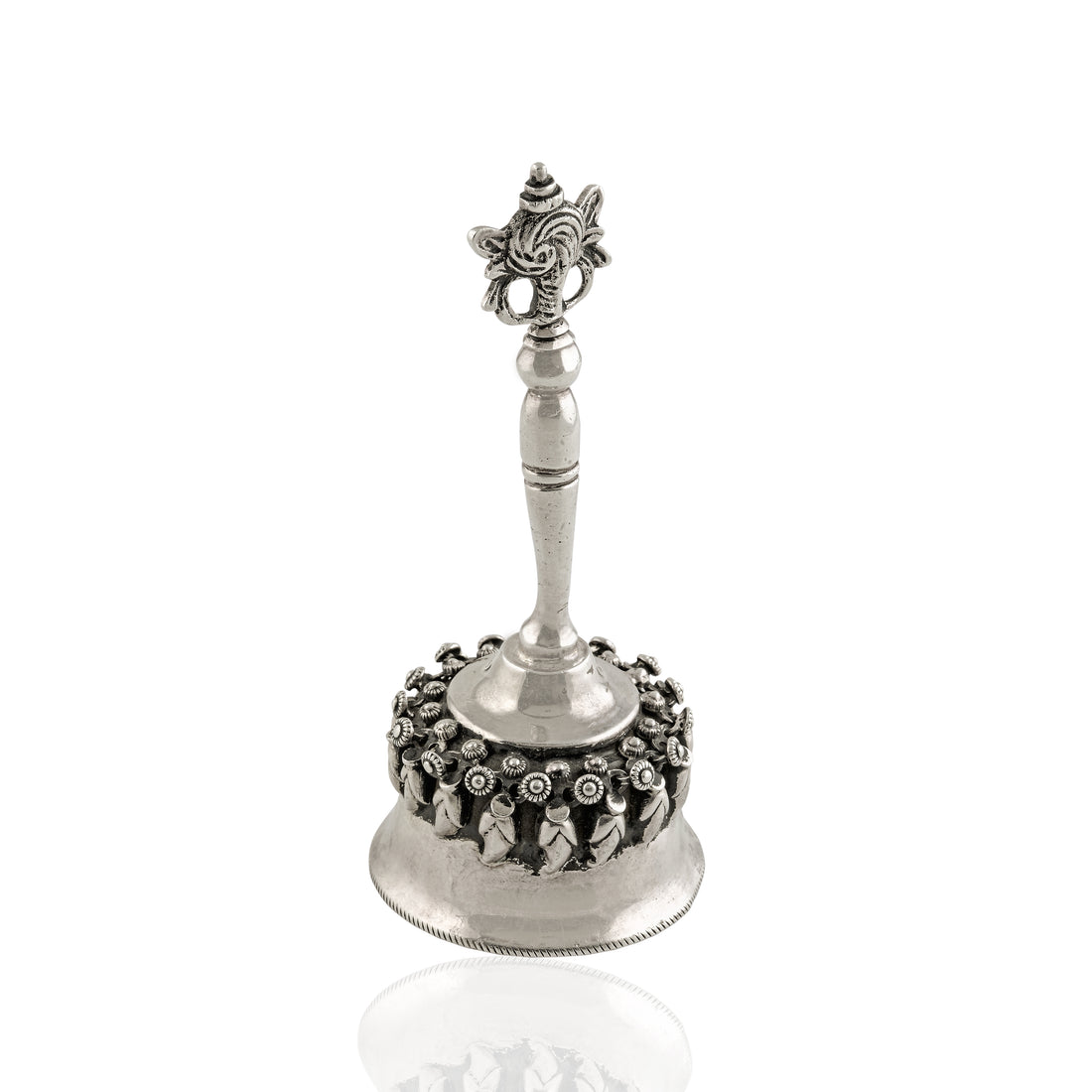 Shanka-Chakra Silver Pooja Bell - Krishna Jewellers Pearls and Gems