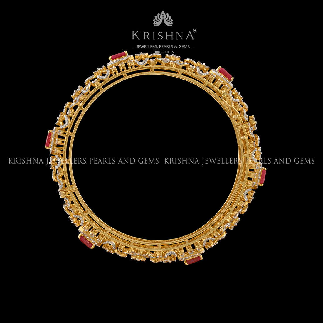 Floral Diamond Bangles - Krishna Jewellers Pearls and Gems