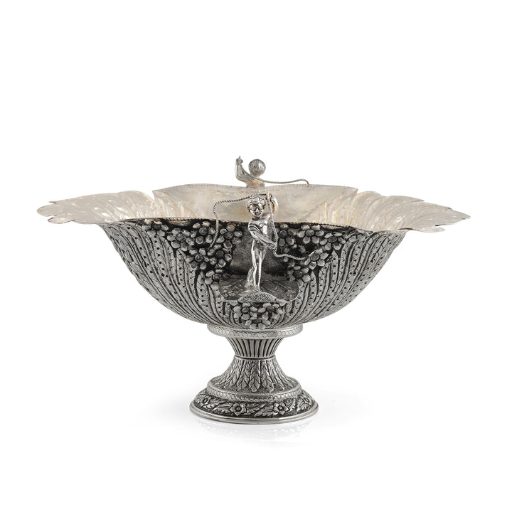 Silver Fruit Bowl Crafted with 92.5 Pure Silver - Krishna Jewellers Pearls and Gems
