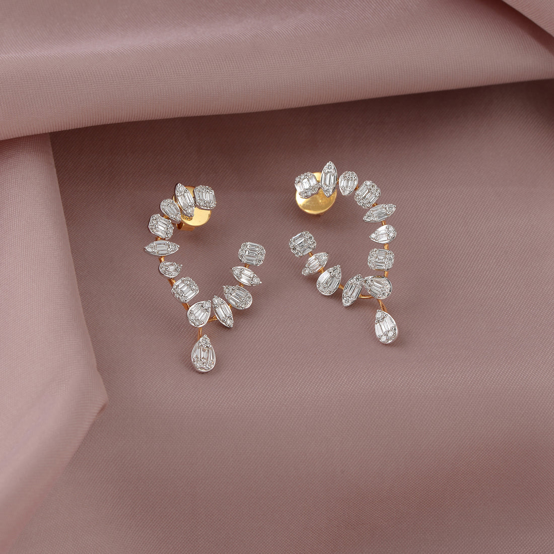 Luxurious Swanky Diamond Earring - Krishna Jewellers Pearls and Gems