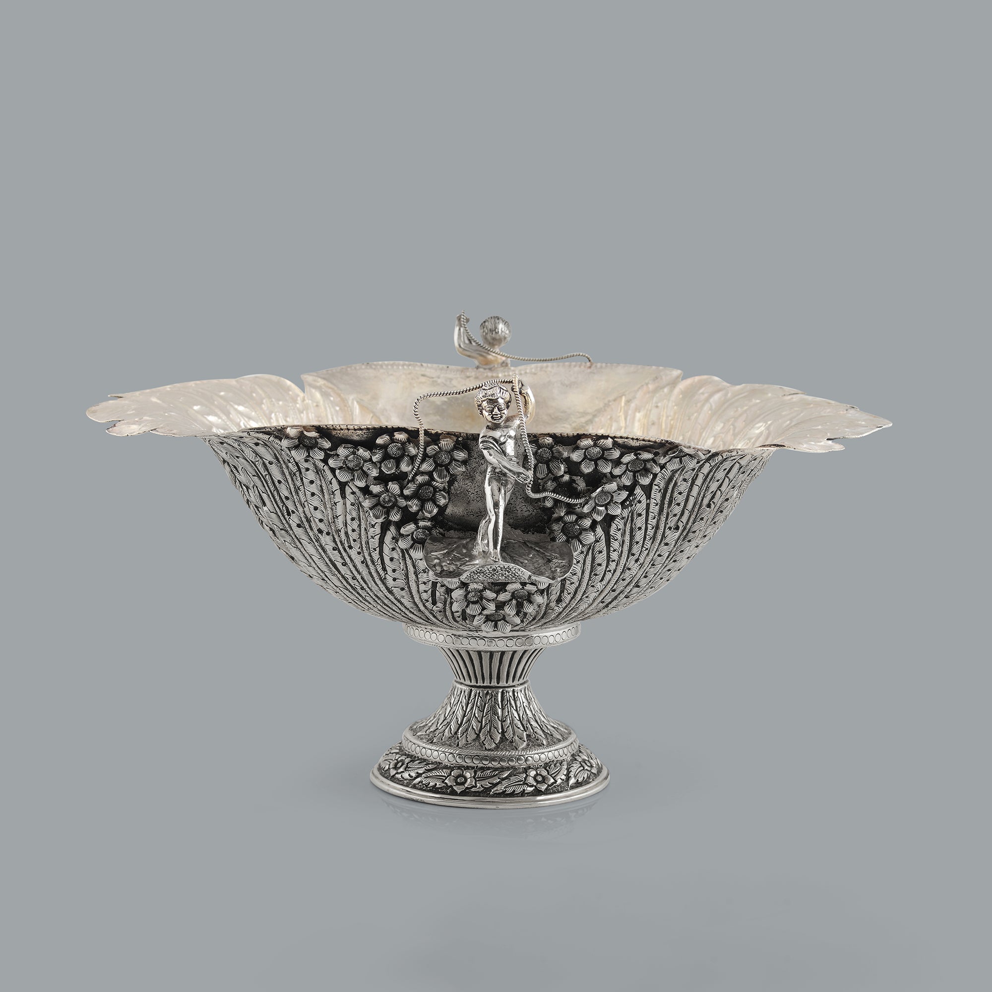 Silver Fruit Bowl Crafted with 92.5 Pure Silver - Krishna Jewellers Pearls and Gems