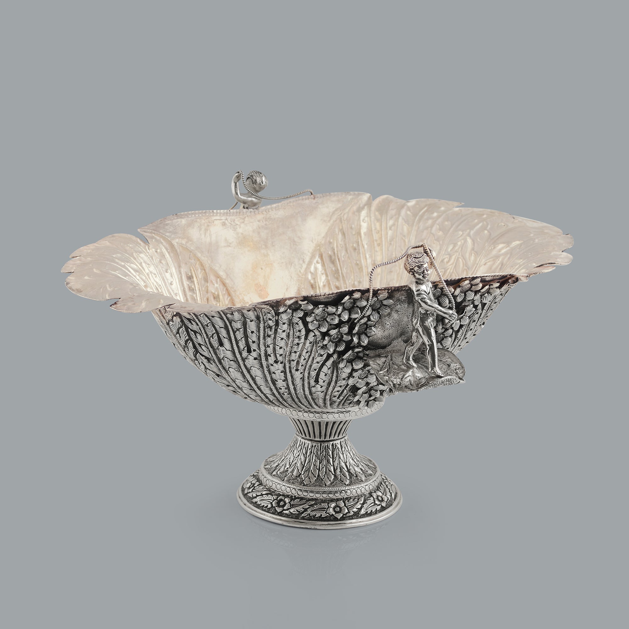 Silver Fruit Bowl Crafted with 92.5 Pure Silver - Krishna Jewellers Pearls and Gems