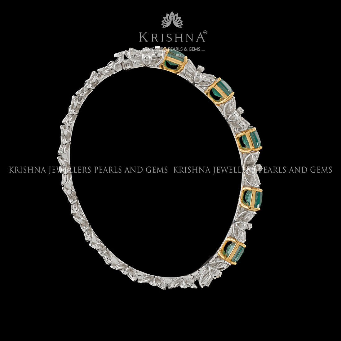 Luxy Floral Diamond Bangles - Krishna Jewellers Pearls and Gems