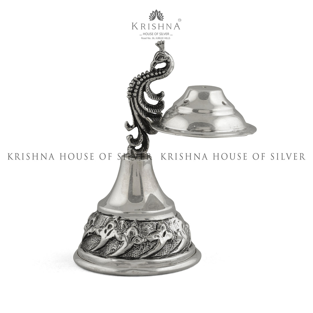 Silver Agarbatti Stand in Peacock Motif - Krishna Jewellers Pearls and Gems