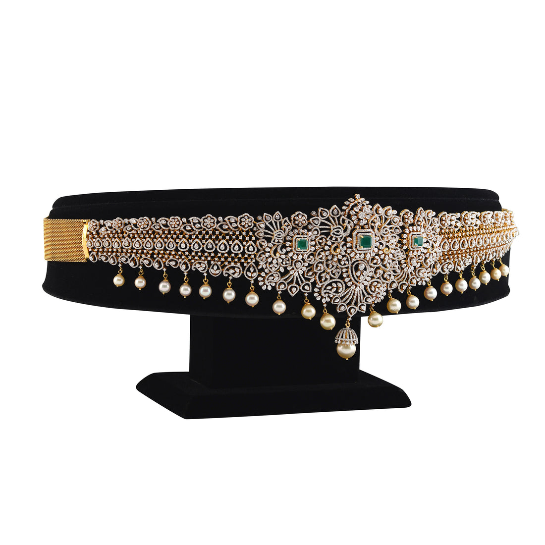 Diamond Vaddanam Crafted with18k Gold - Krishna Jewellers Pearls and Gems