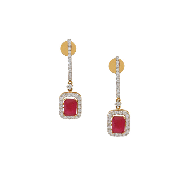 Plush Diamond Hanging Earring - Krishna Jewellers Pearls and Gems