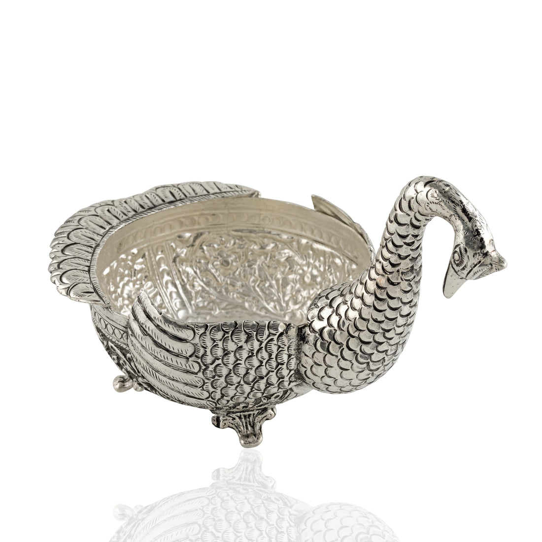 Antique Silver Fruit Serving Bowl - Krishna Jewellers Pearls and Gems