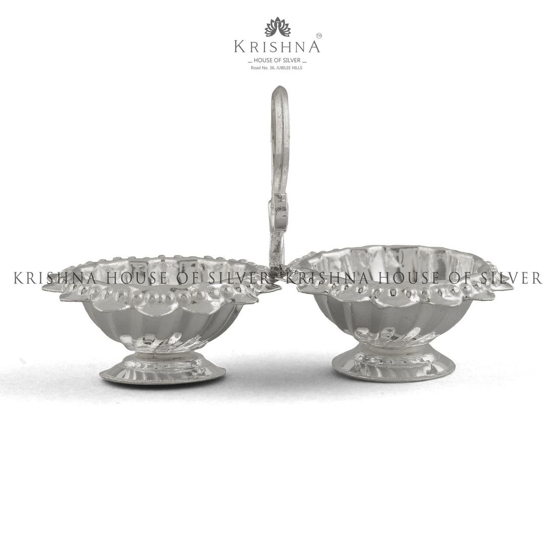 En vogue Haldi Silver KumKum Set - Krishna Jewellers Pearls and Gems