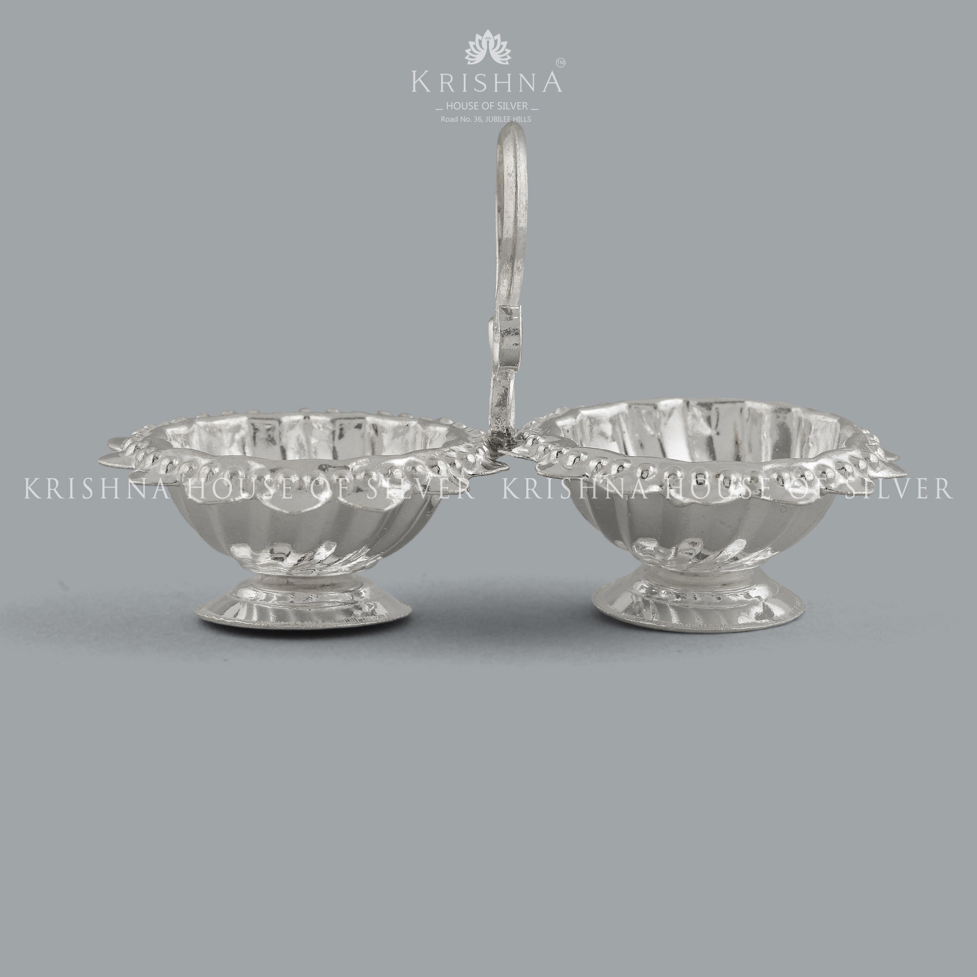 En vogue Haldi Silver KumKum Set - Krishna Jewellers Pearls and Gems