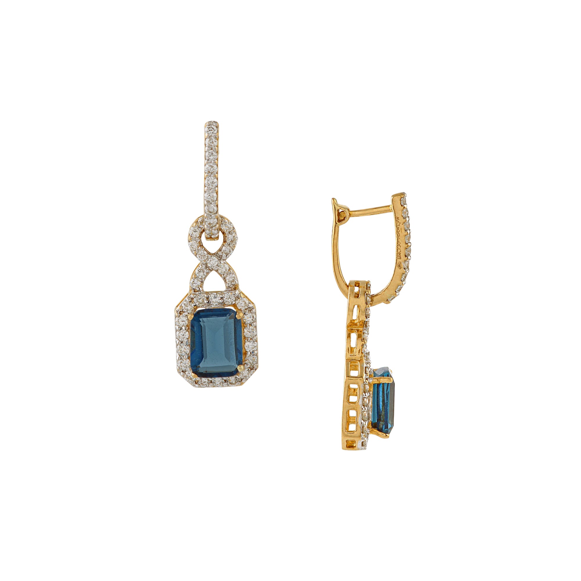 Plush Diamond Lever-Back Earring - Krishna Jewellers Pearls and Gems