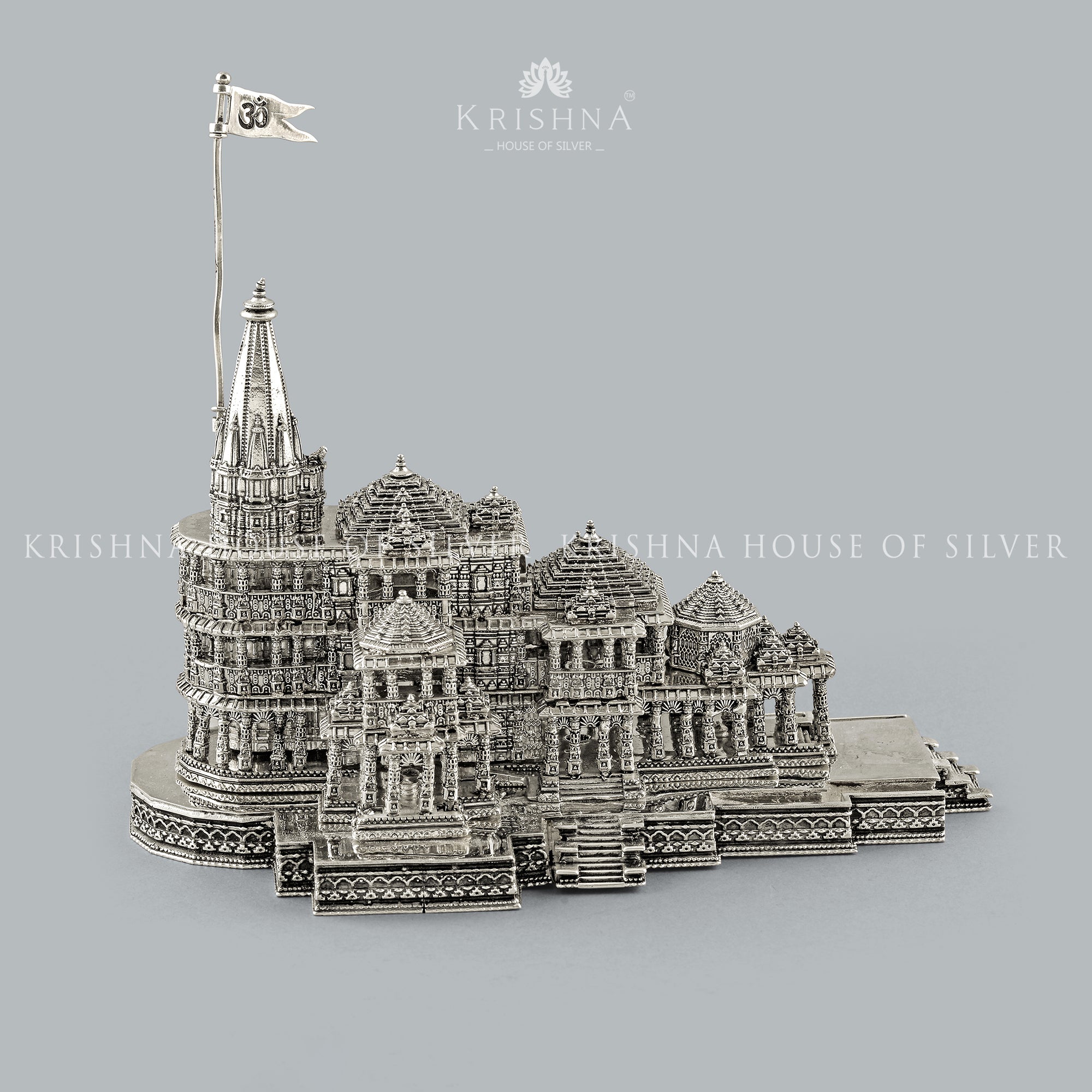 Silver Ayodhya Ram Janmabhoomi Mandir - Krishna Jewellers Pearls and Gems