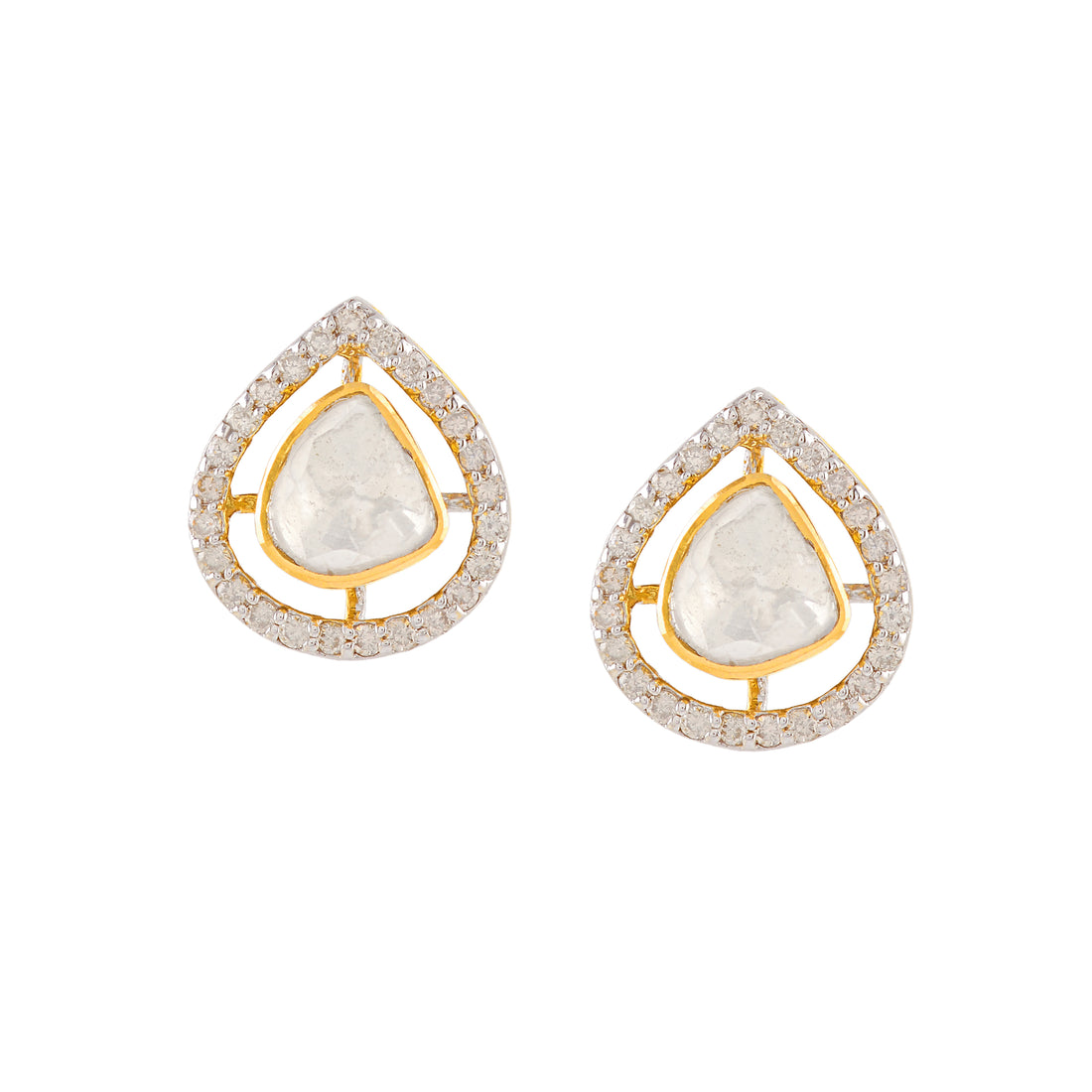 Beautiful Diamond Polki Earrings - Krishna Jewellers Pearls and Gems