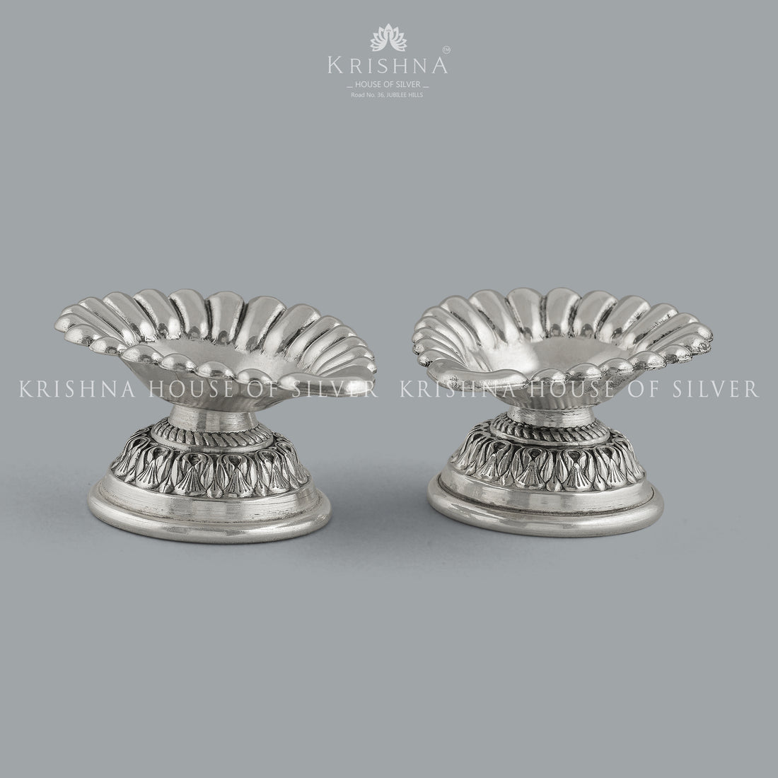Blessings-Infused Silver Deppam Pair - Krishna Jewellers Pearls and Gems