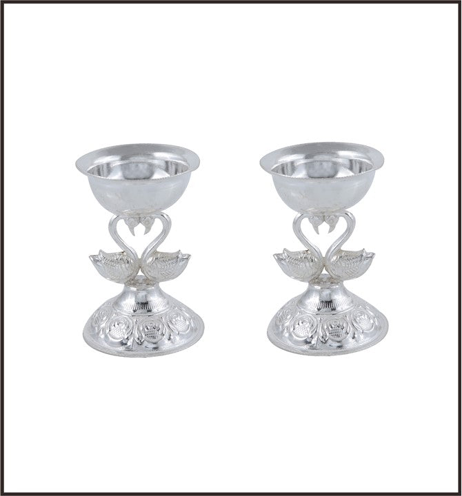 Peacock Deepam Crafted in Silver