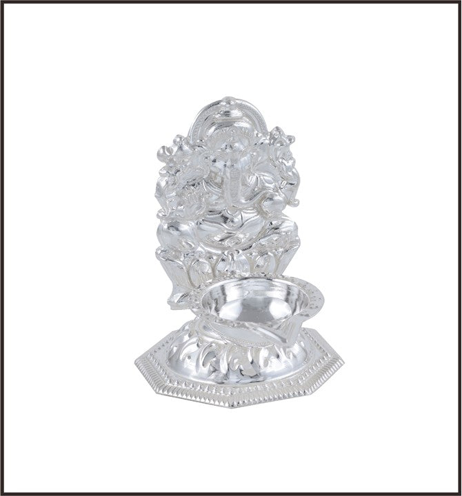 Ganesha Deepam in Silver
