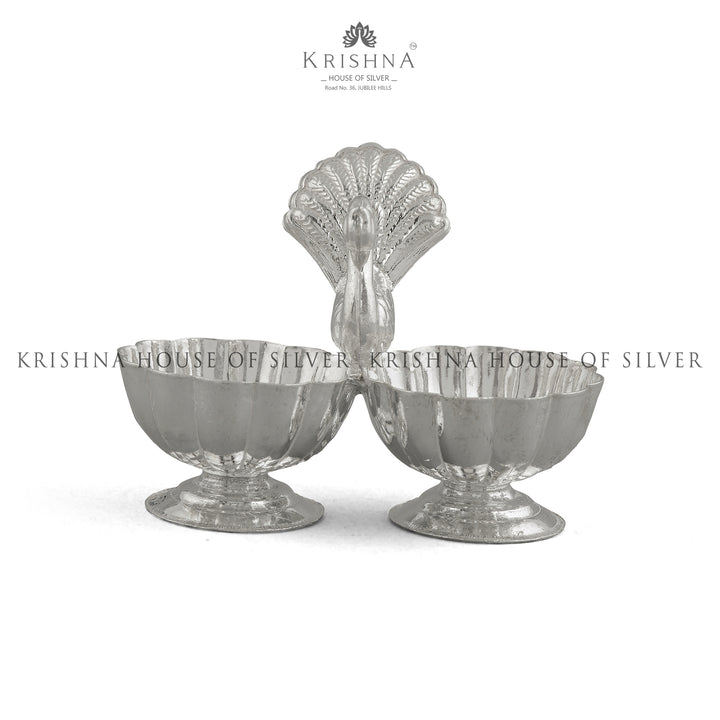 Spiritual Silver Haldi Kumkum Bharni - Krishna Jewellers Pearls and Gems