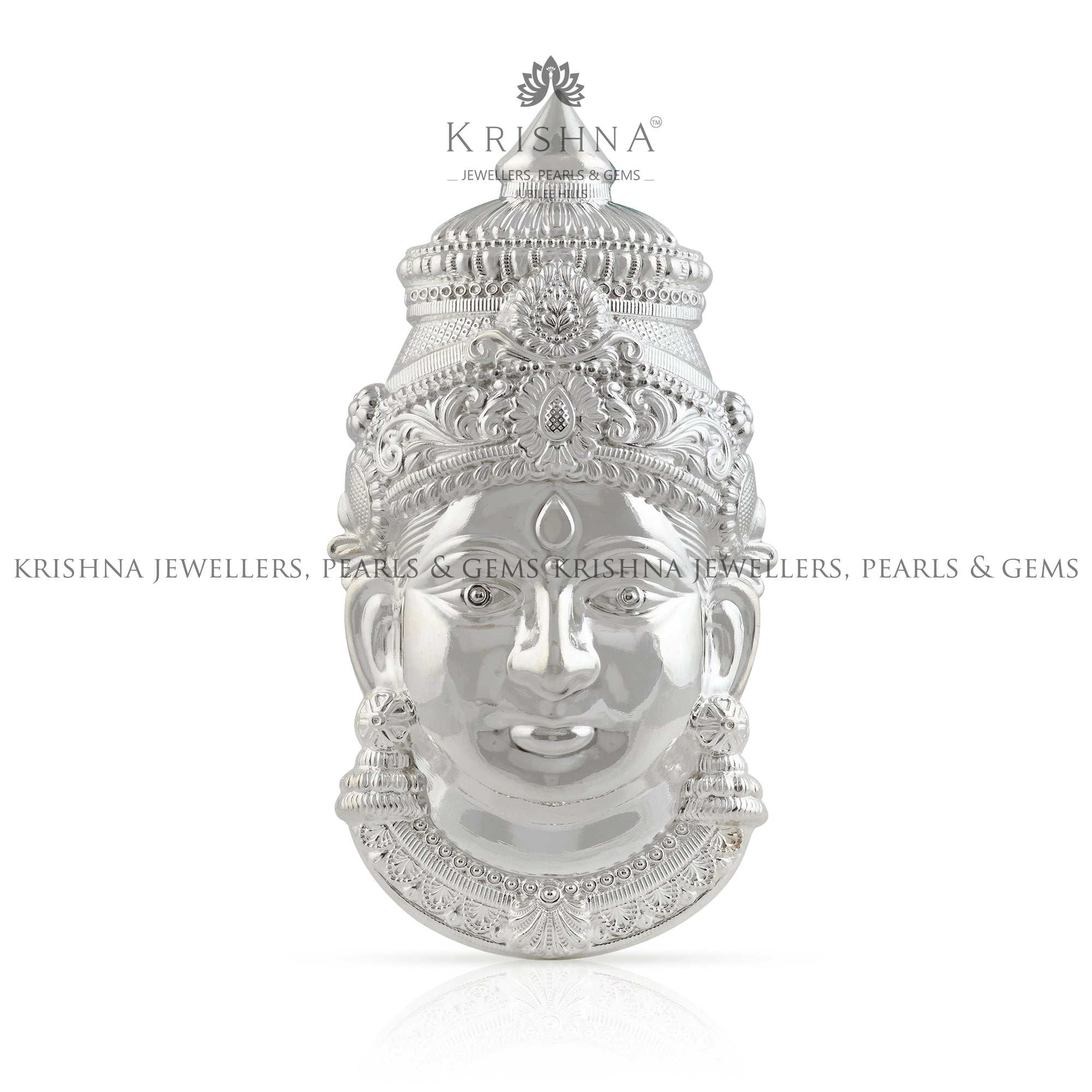Varalaxmi Mata Silver Face Idol - Krishna Jewellers Pearls and Gems