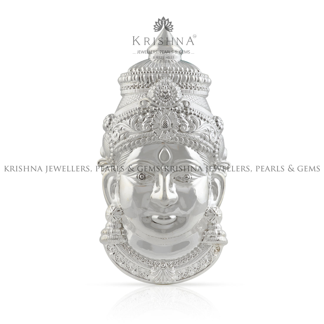 Varalaxmi Mata Silver Face Idol - Krishna Jewellers Pearls and Gems