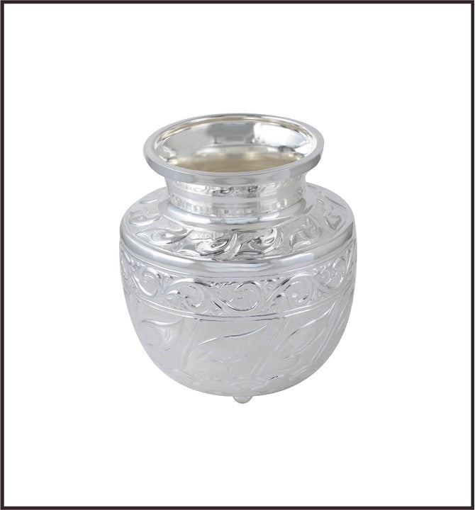 Elegant Nakshi Silver Pot