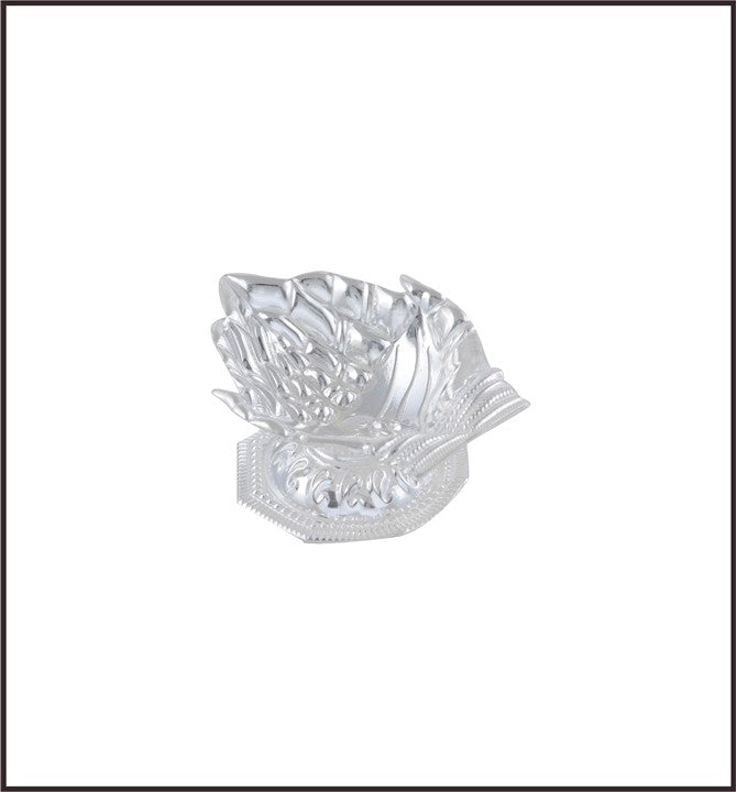 Diya As Hand In Plain Silver