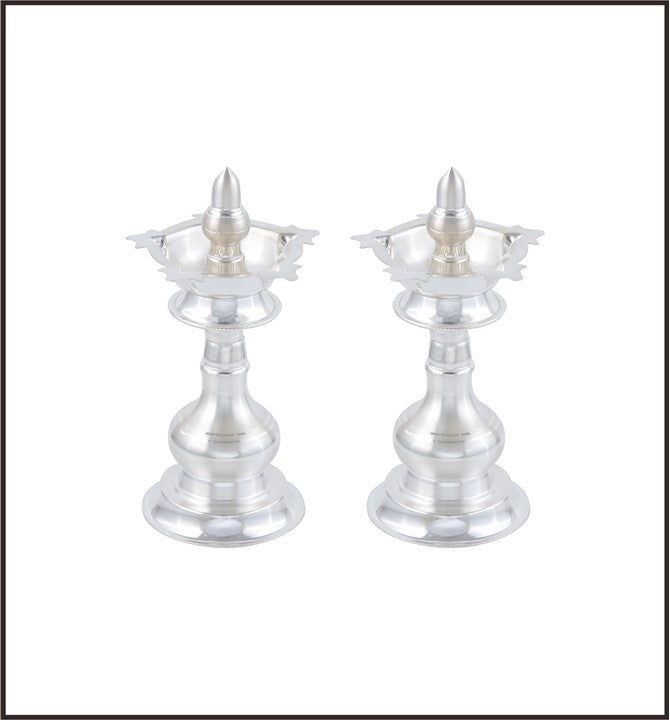 Deepam Pair Crafted In Plain Silver
