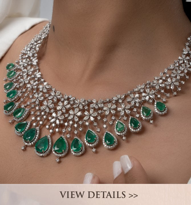 Diamond Emeralds Necklace