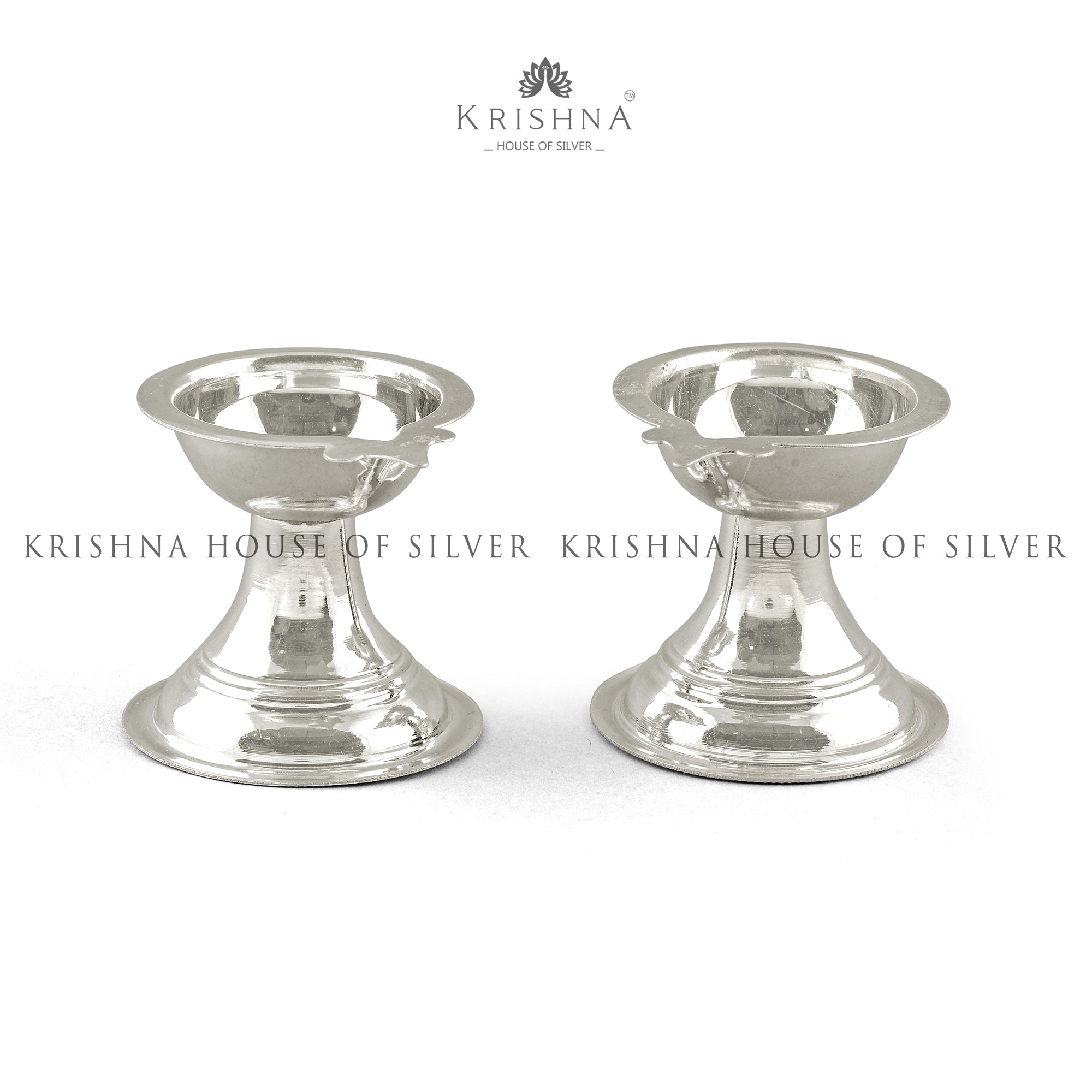 Minimalist silver Diya - Krishna Jewellers Pearls and Gems