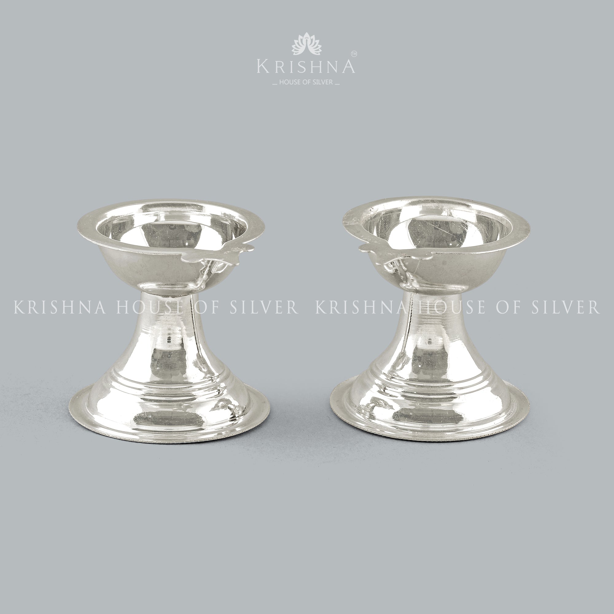 Minimalist silver Diya - Krishna Jewellers Pearls and Gems