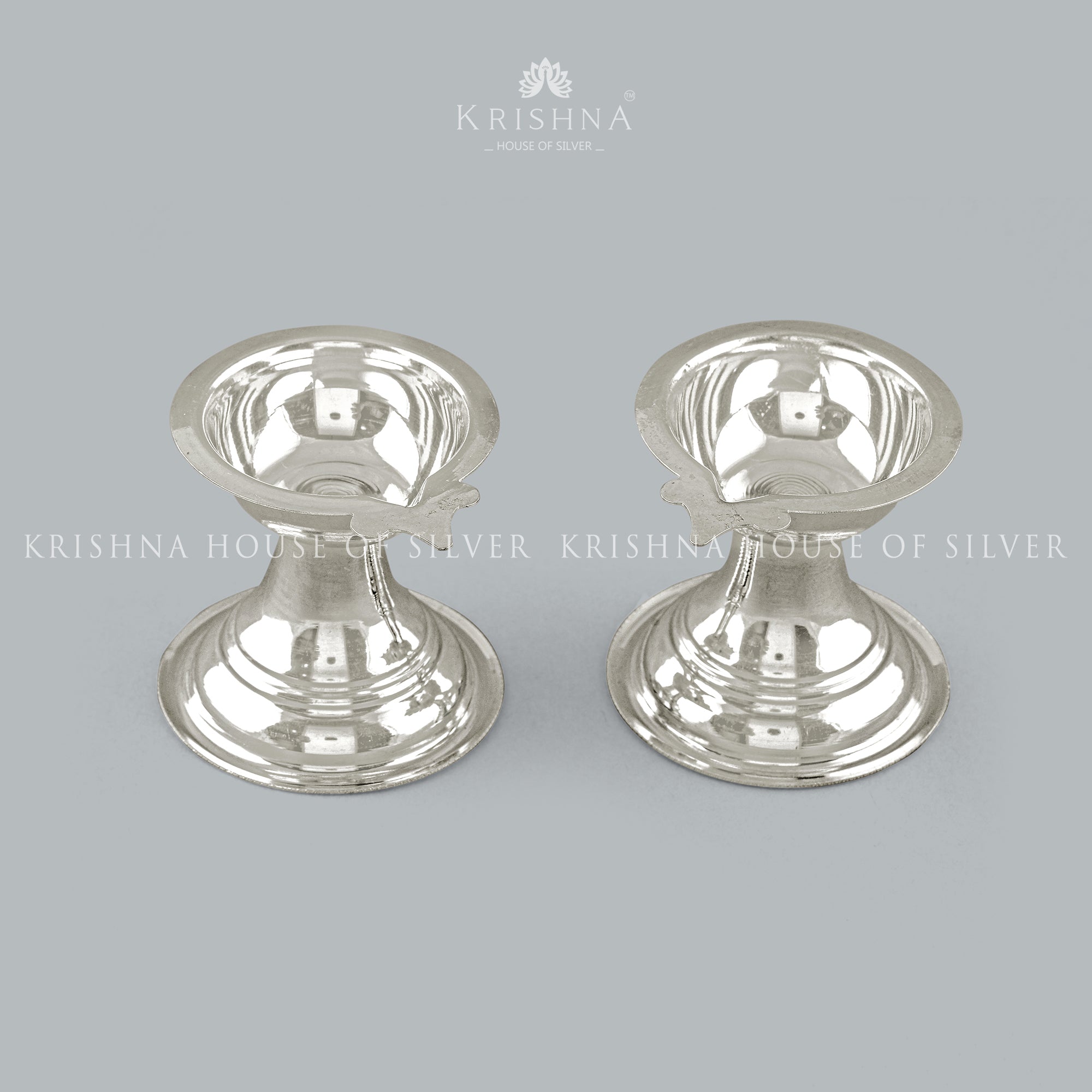 Minimalist silver Diya - Krishna Jewellers Pearls and Gems