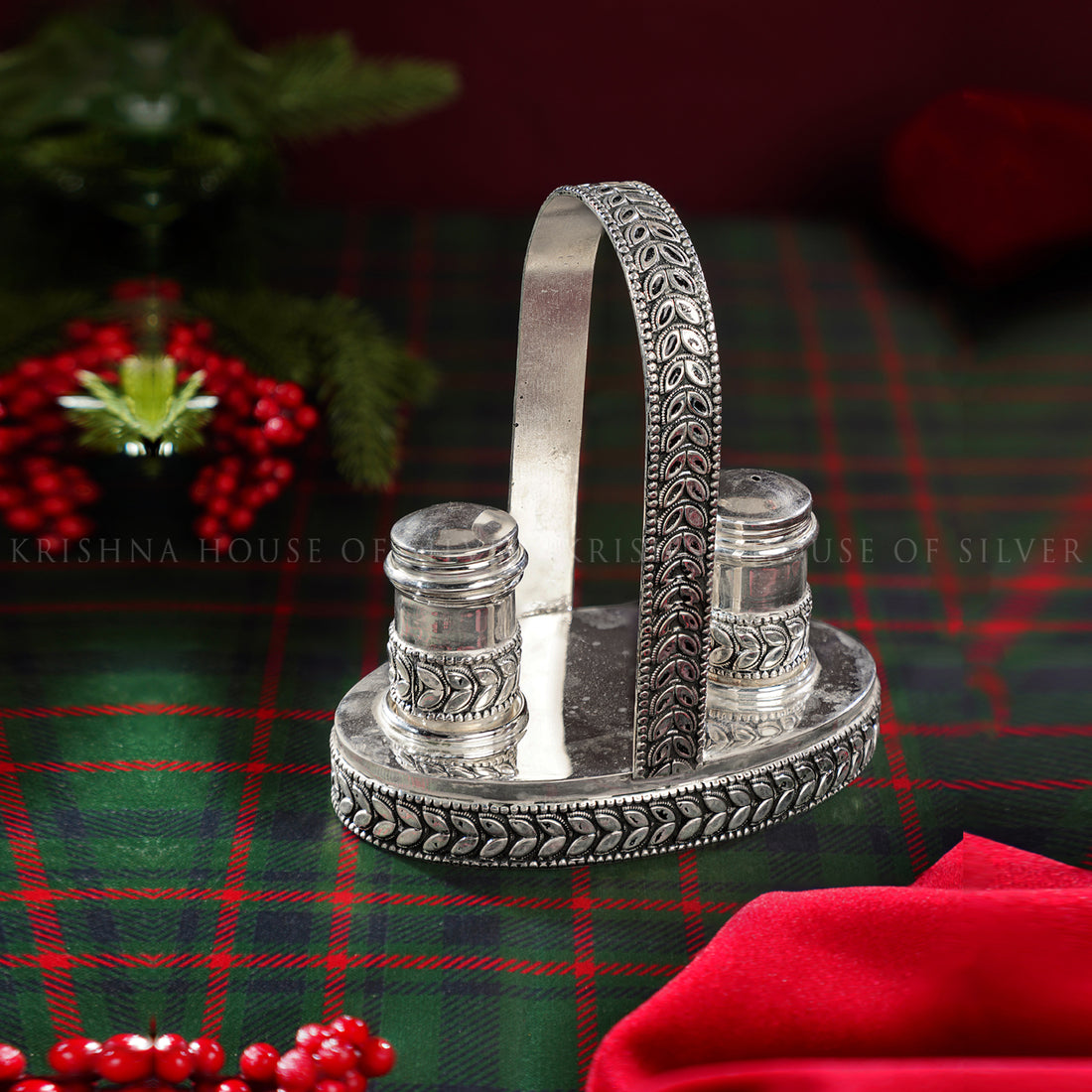 Vintage-Inspired 92.5 Silver Salt & Pepper Shakers with Antique Finish