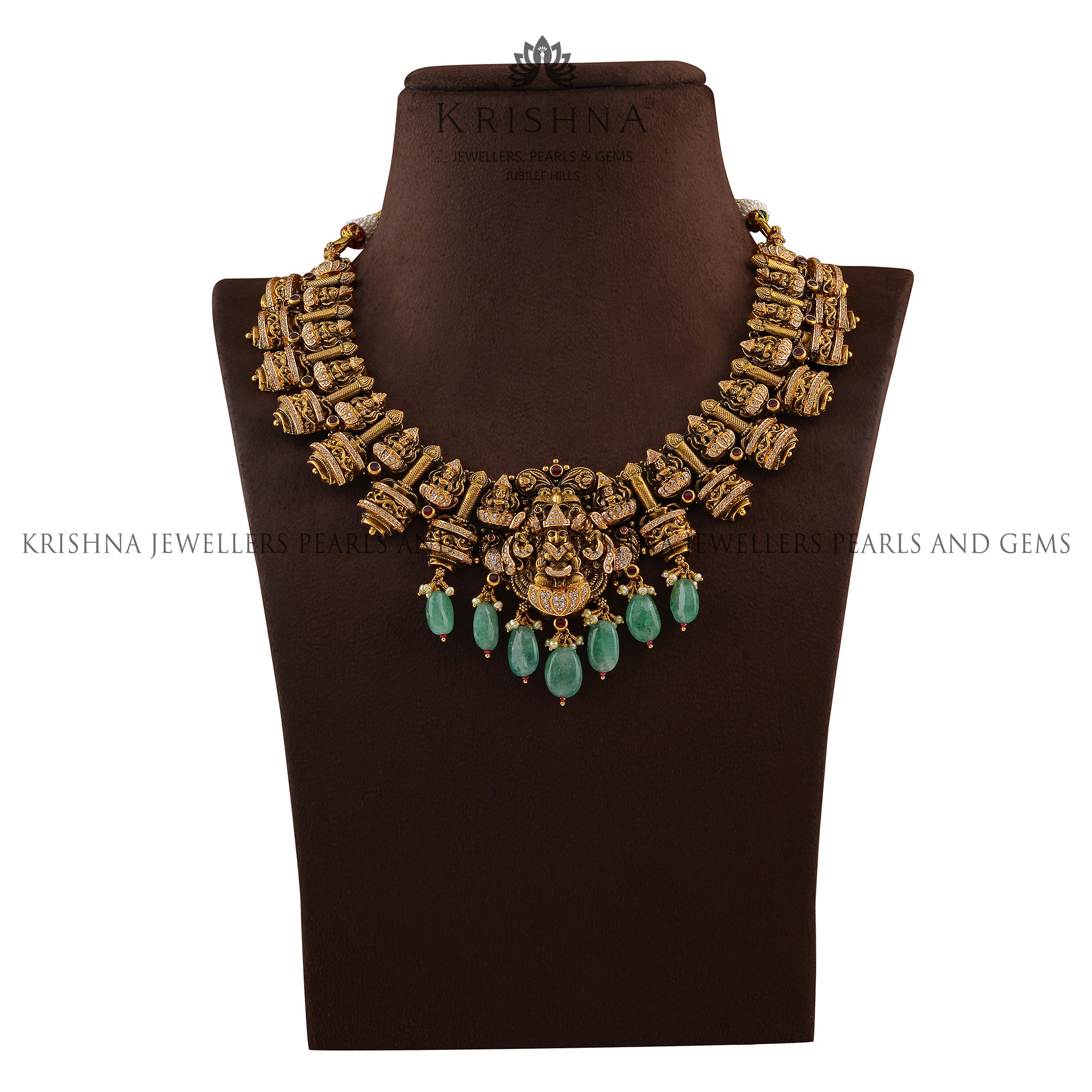 Divine Laxmi Gold Necklace - Krishna Jewellers Pearls and Gems