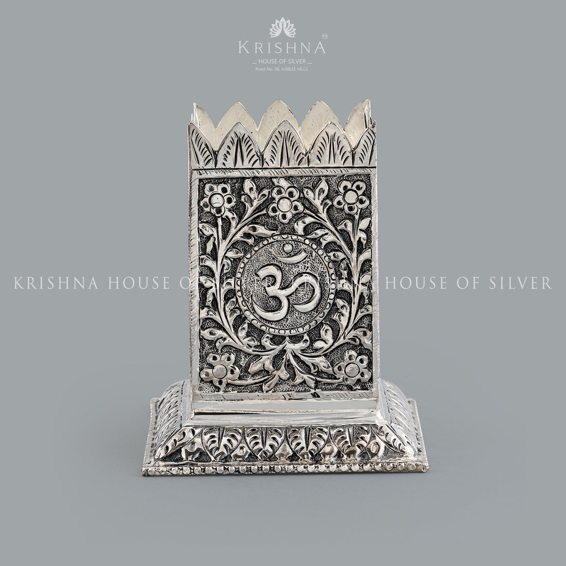 Divine Silver Antique Tulsi Pot - Krishna Jewellers Pearls and Gems