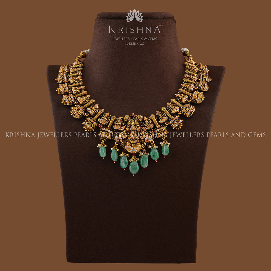 Divine Laxmi Gold Necklace - Krishna Jewellers Pearls and Gems