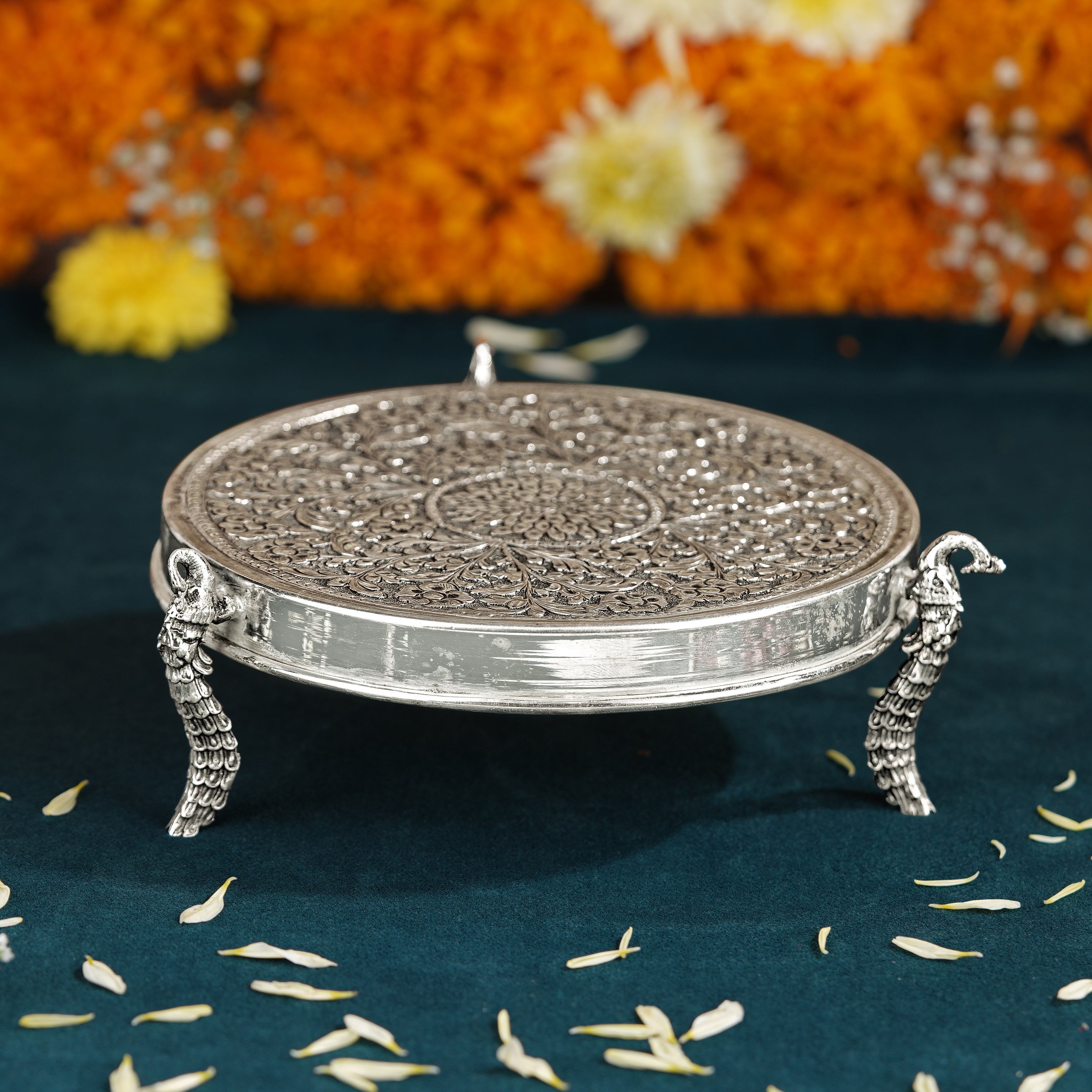 Antique Silver Mukkali - Krishna Jewellers Pearls and Gems