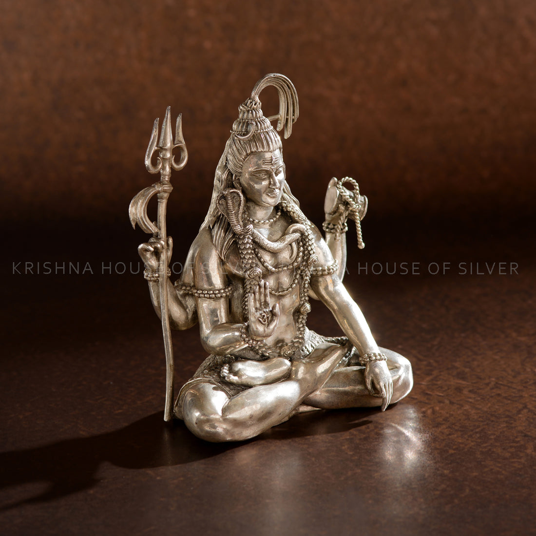 92.5 Silver Lord Shiva Idol for Divine Serenity