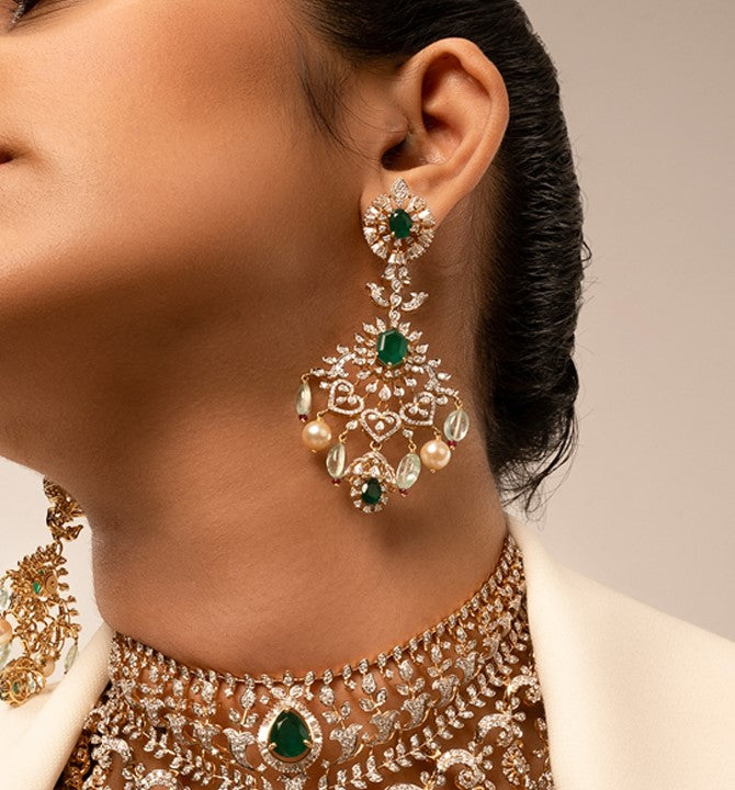 Diamond Hanging Earrings