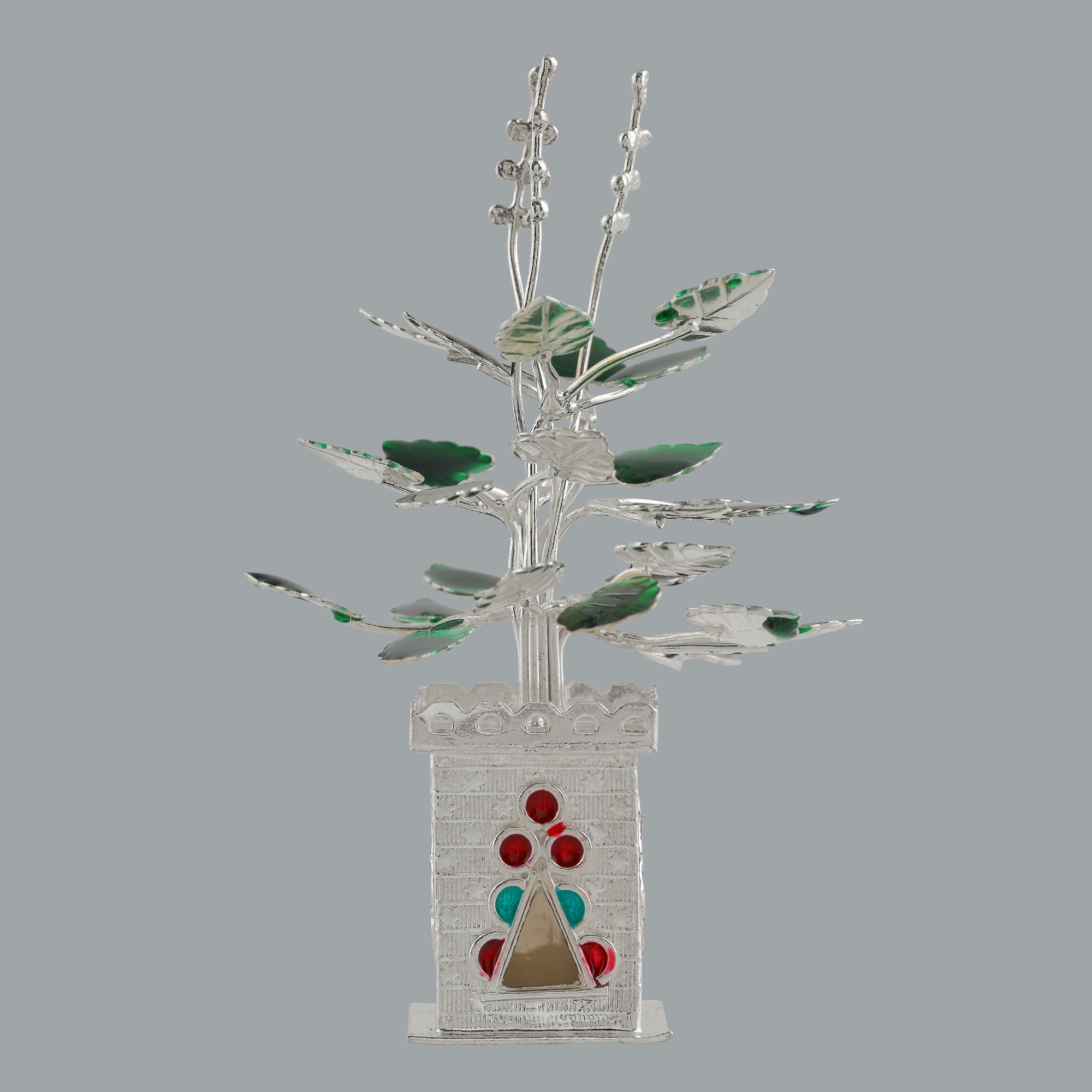 Silver Tulsi Plant - Krishna Jewellers Pearls and Gems