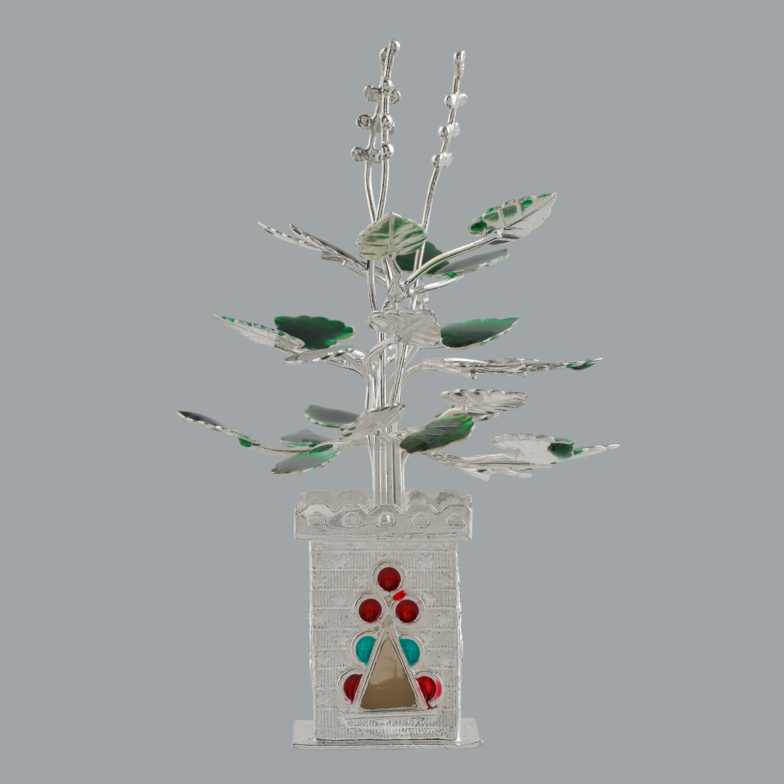 Silver Tulsi Plant - Krishna Jewellers Pearls and Gems