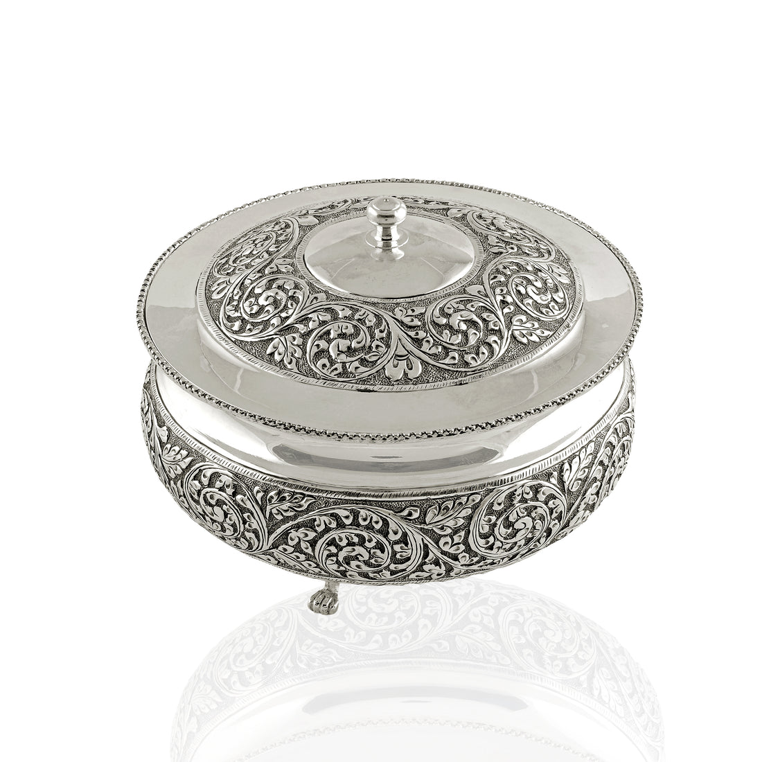Handcarved Silver Bowl - Krishna Jewellers Pearls and Gems