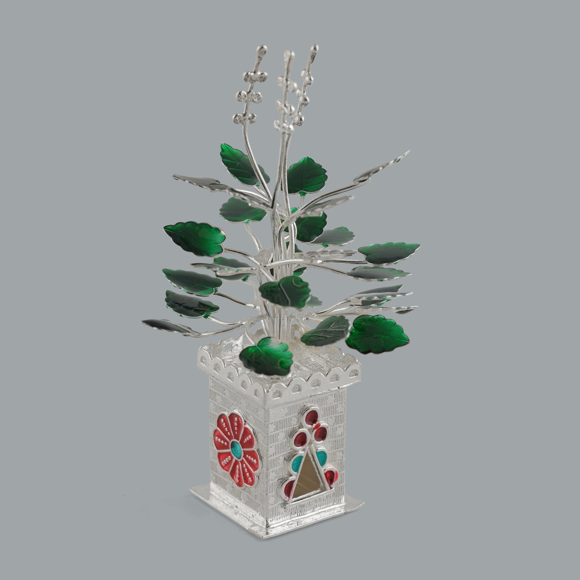 Silver Tulsi Plant - Krishna Jewellers Pearls and Gems