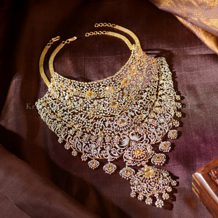 18K Diamond Grand Bridal Double Decker Choker