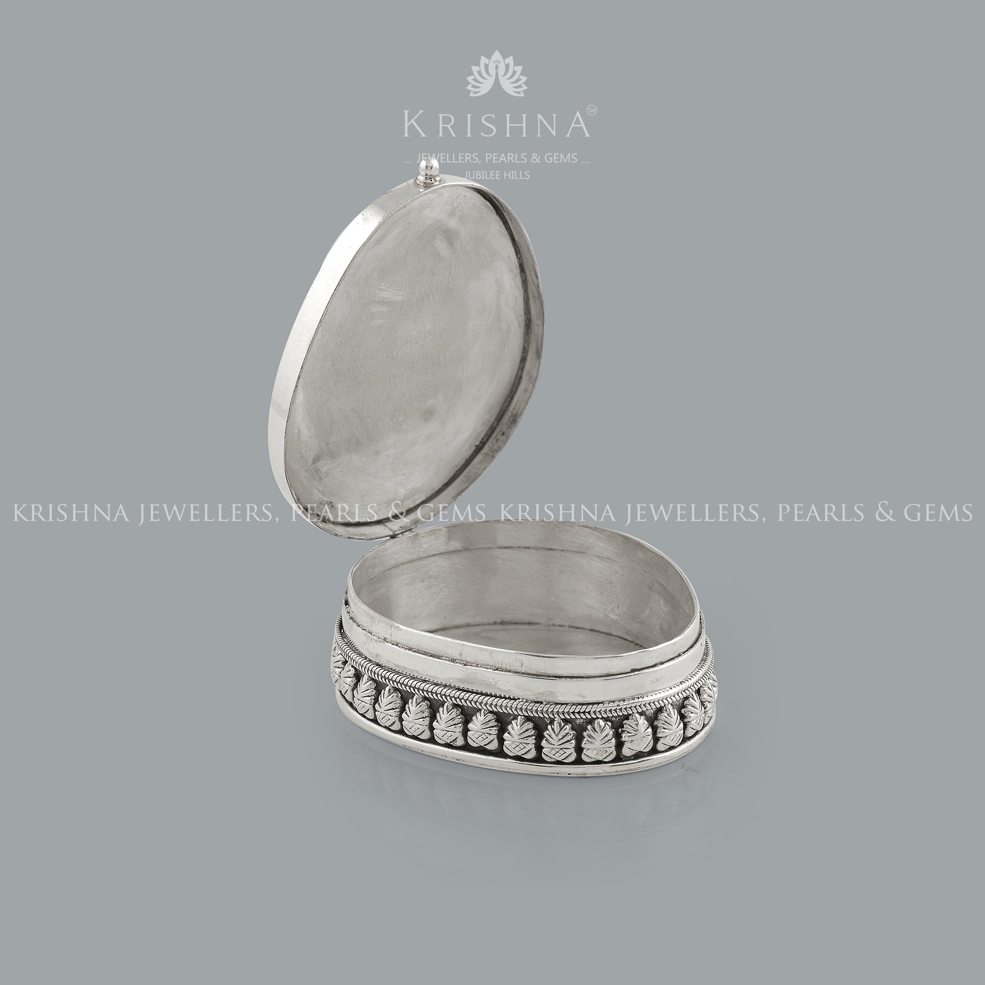 Pear Shape Kumkum Bharni With Blue Elegance - Krishna Jewellers Pearls and Gems